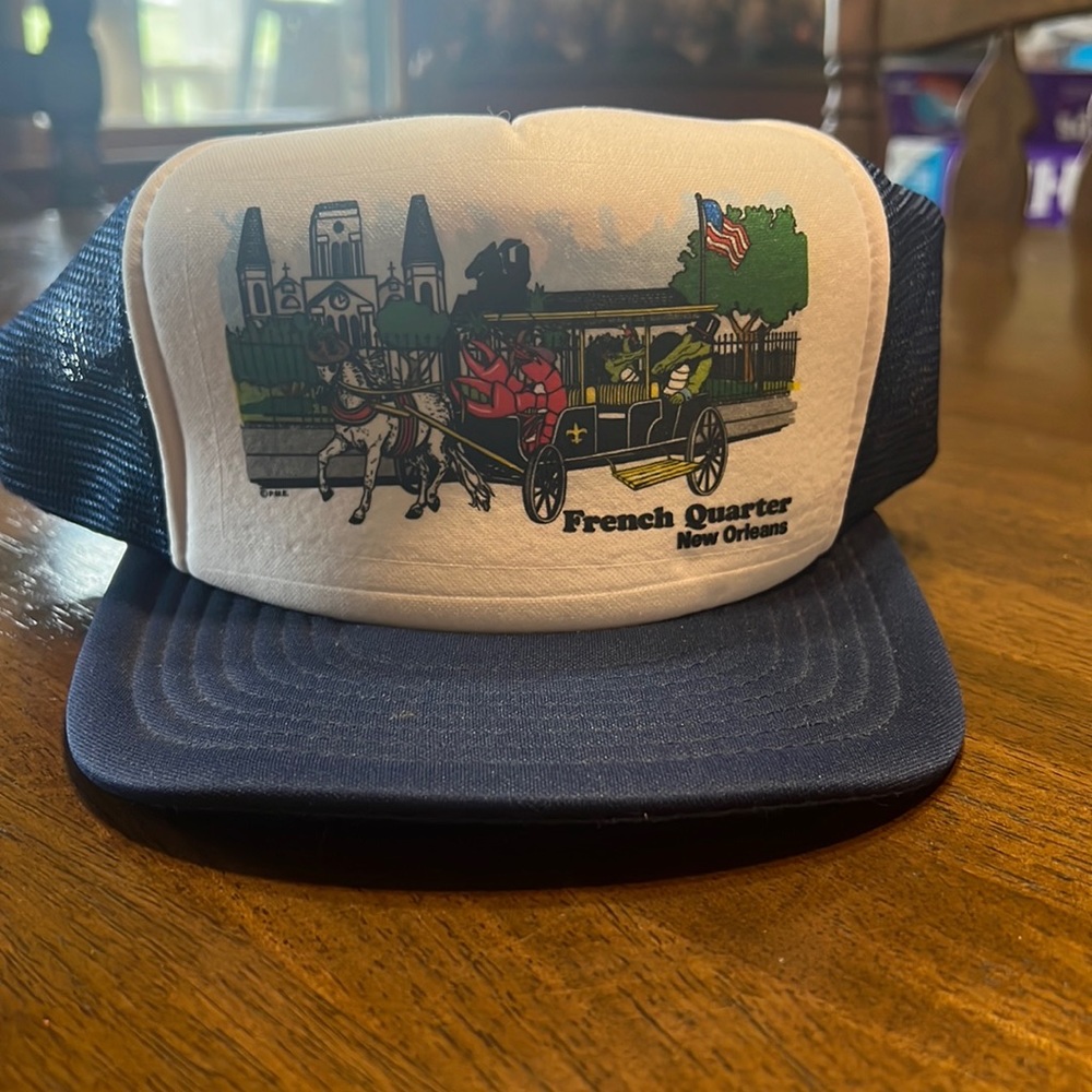 Vintage New Orleans French Quarter Trucker Hat